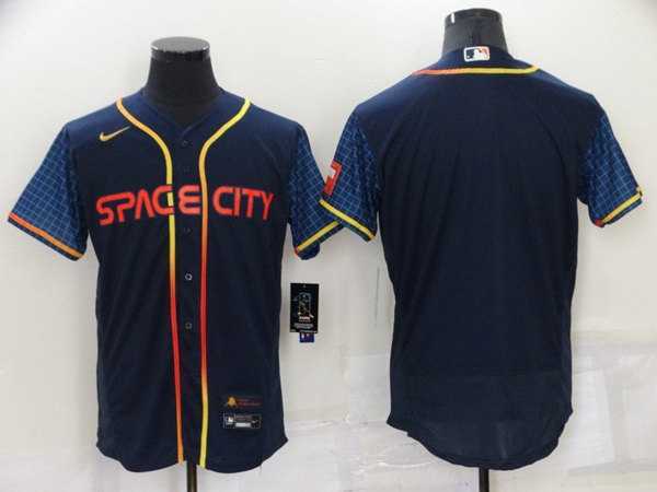 Men%27s Houston Astros Blank 2022 Navy City Connect Flex Base Stitched Baseball Jersey